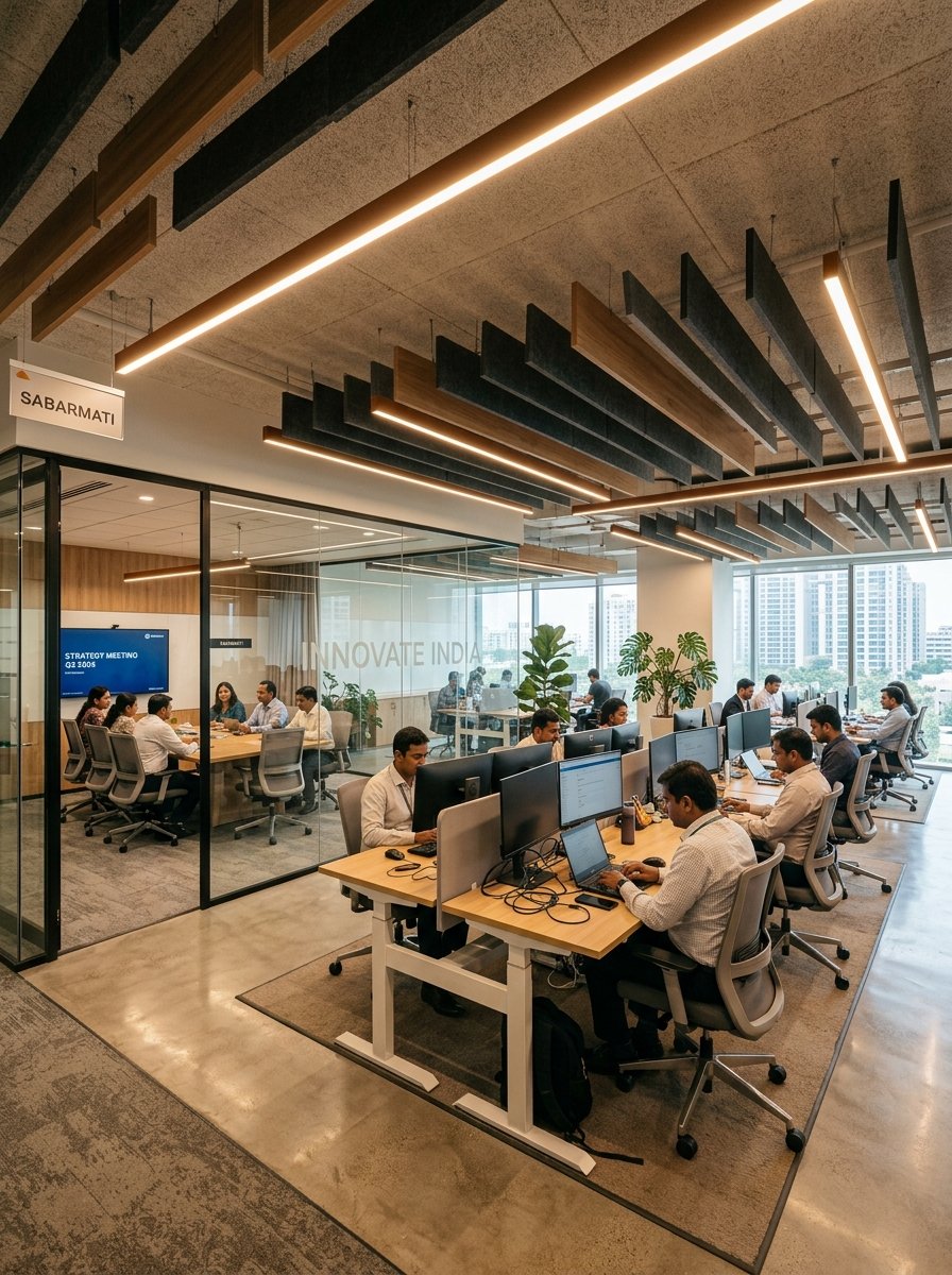 Modern corporate and business office spaces